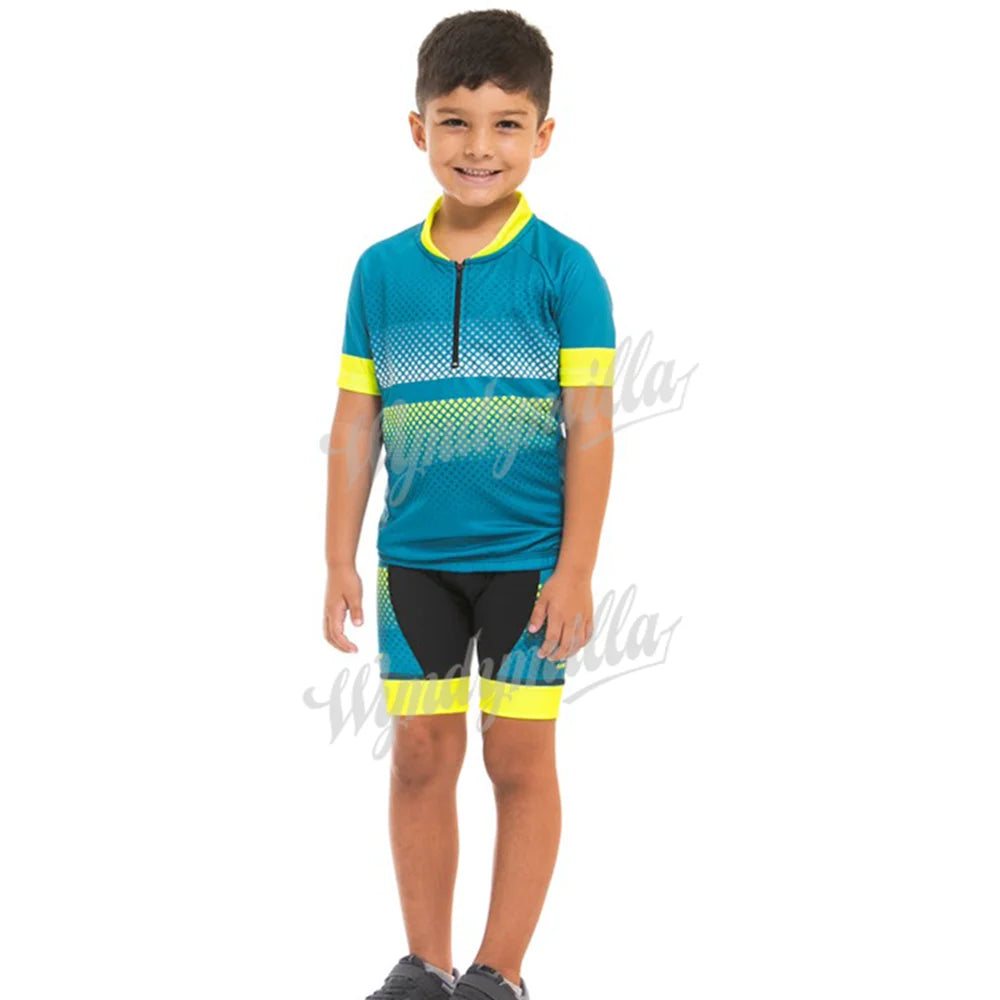 Kids Cycling Jersey Set Boys Summer Cycling Clothing MTB Ropa Ciclismo Child Bicycle Wear Sports Suit children's cycling clothes