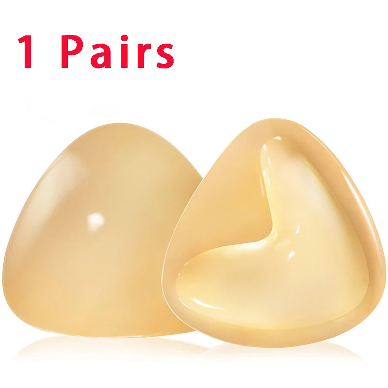 1/2 Pair Ultra Boost Inserts Double-Sided Adhesive Pads Sticky Bikini Padding Inserts for Sports Bra Swimsuit Partywear