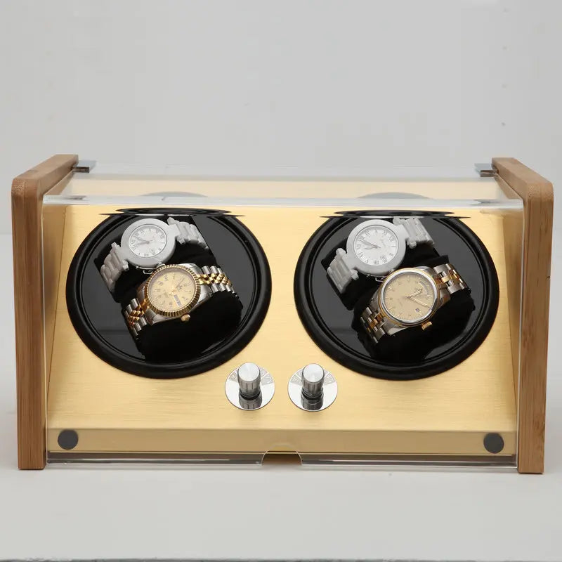 Wooden Watch Winders Silent Automatic Watch Winder Rotating Mechanical Wrist Watches Winder Luxury Watches Storage Boxes