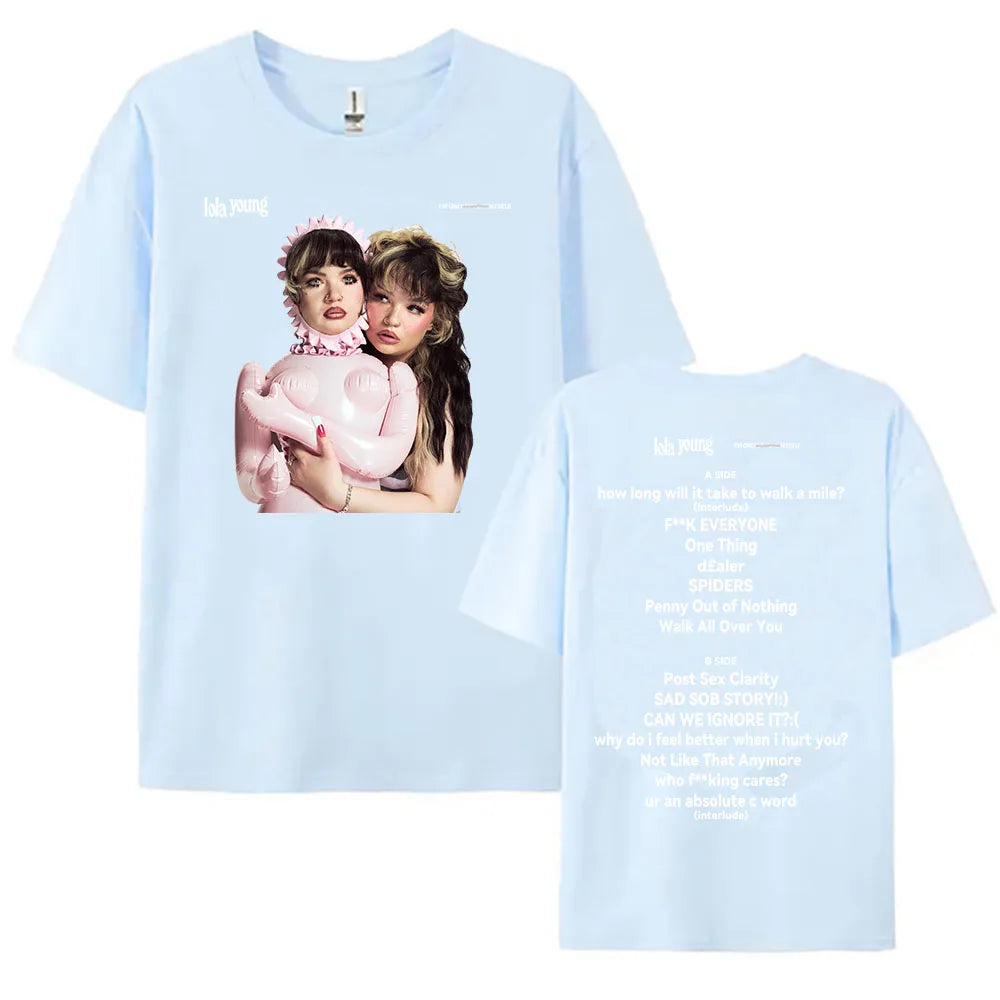Lola Young I'm Only F**king Myself T-shirt Summer Cotton Women Men Tshirts Short Sleeve O-neck Unisex Streetwear Casual Girl Tee