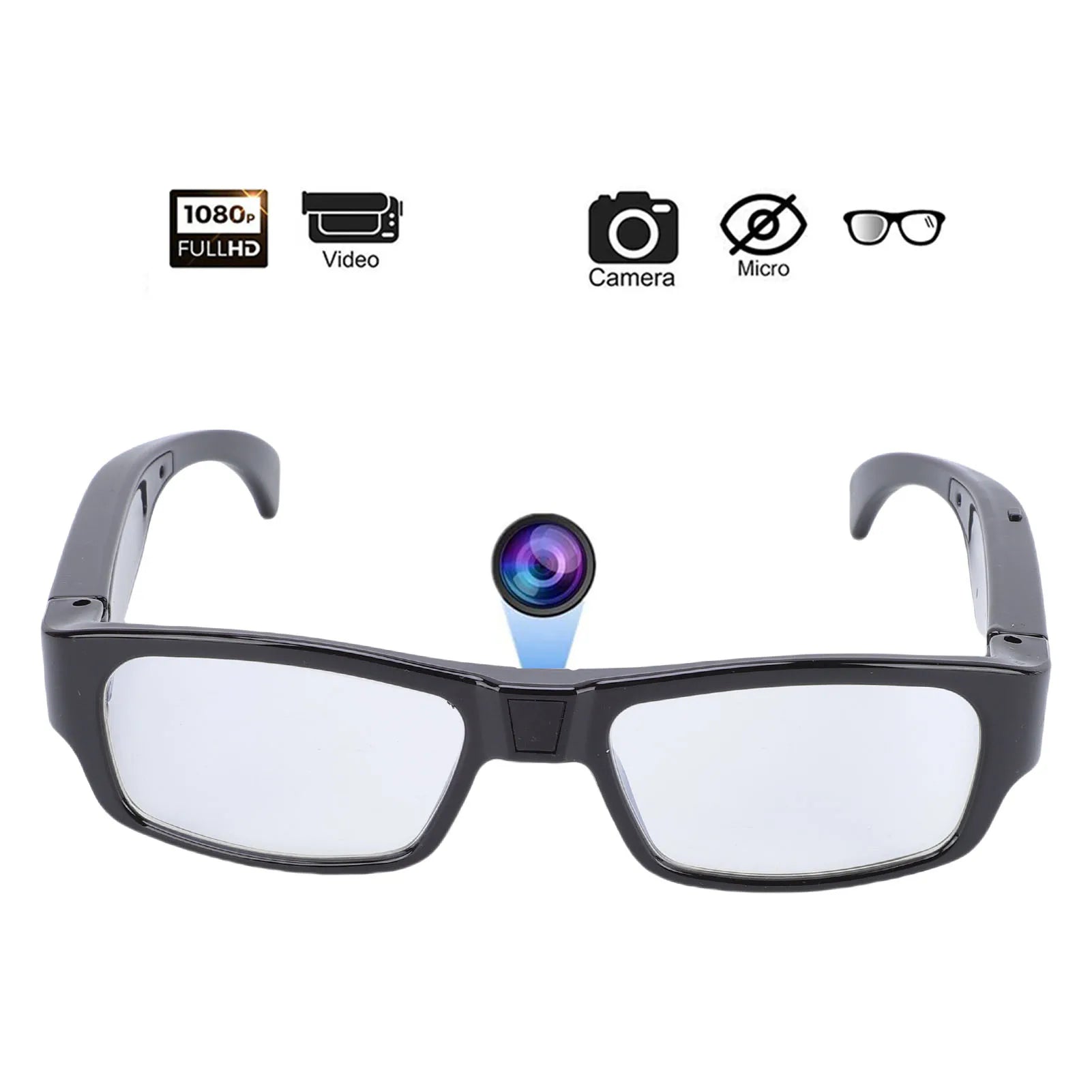 16:9 Camera Glasses Sports Action  Cycling Glasses Camera 1080P HD Video Recording Photos Taking for Outdoor Activities