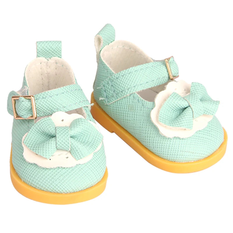 5.5cm Lovely Bow Doll Shoes For 14 Inch American& EXO Doll 1/6 New Mini Shoes Boots Accessories For 32-33 Russia DIY Doll,Nancy