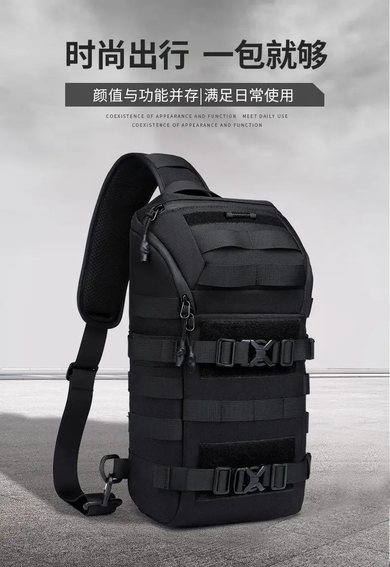 OZUKO Bicycle Bag   Crossbody Bag Camping Riding Travel Rucksack Molle Tactical Bags Hiking Cycling Outdoor