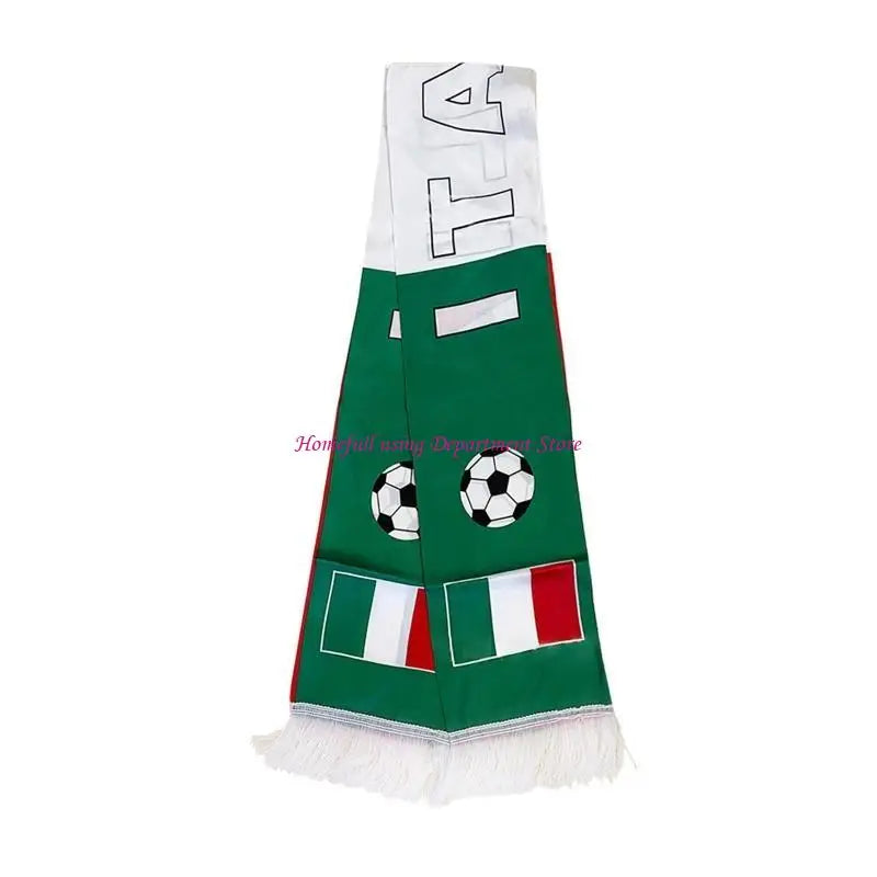 Football Scarf Double-sided Printed Soccer Fan Scarf 15 Countries 5.11x51.18In