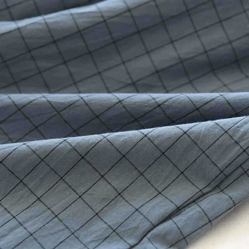 Men Pajama Pants Plaid Design Cotton Pajamas Long Trouser Spring Summer Male Thin Loose Sleep Bottoms Men Sleep Pants Plus Size