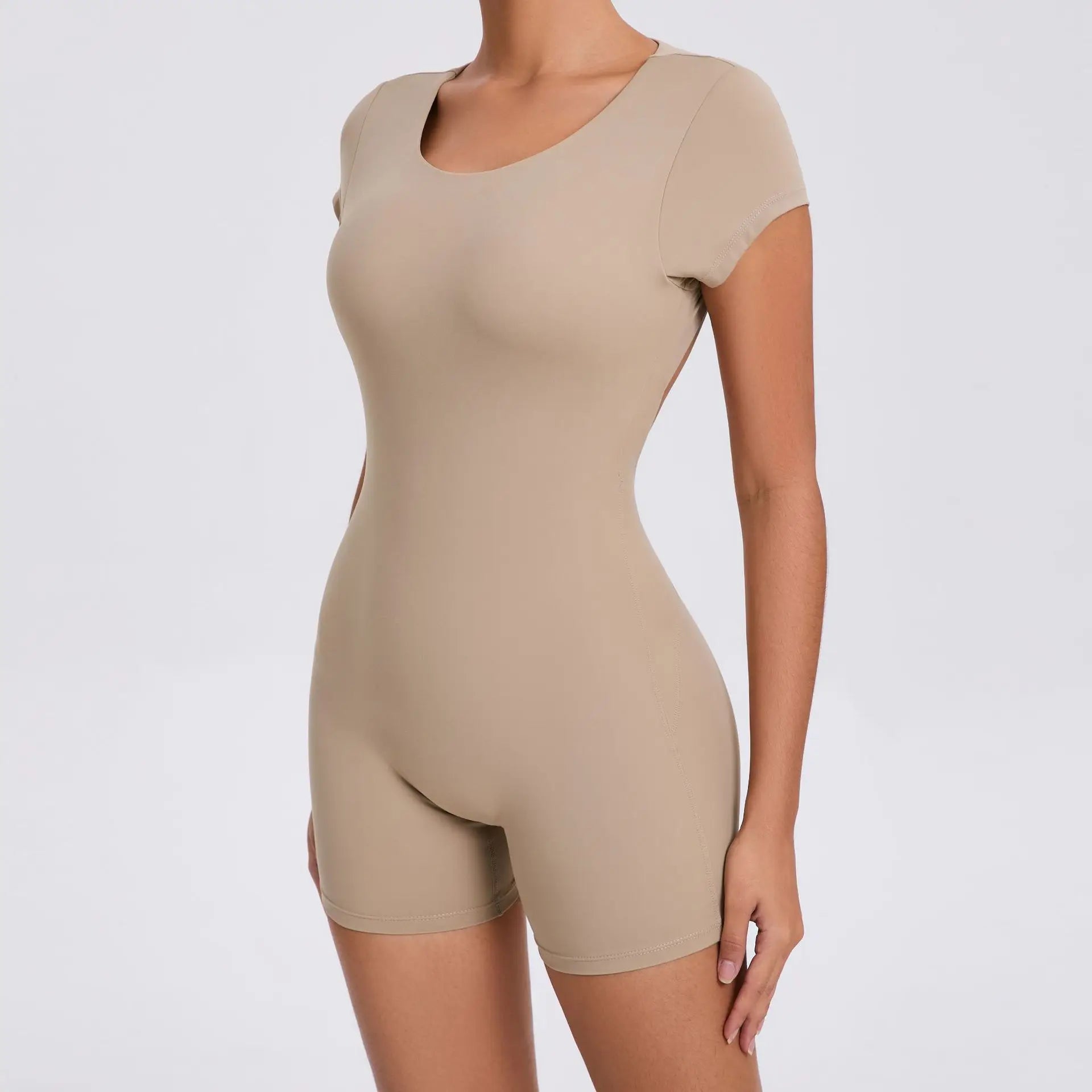 New Yoga shorts Jumpsuit OPEN BACK TEE BODYSUIT Tight Fitting Hip Lifting Exercise Fitness Clothing Breathable Cycling Jersey
