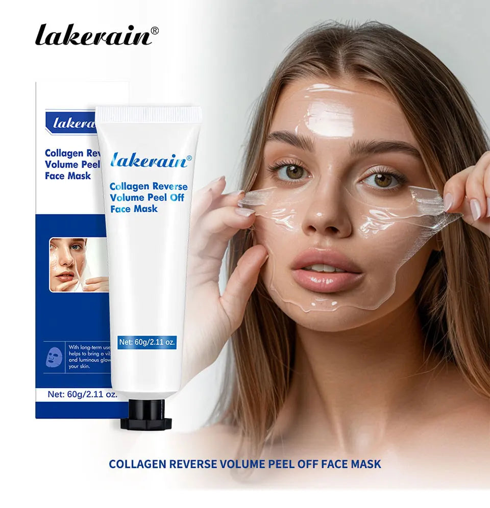 60gCollagen Peel Off Face Mask Pore Shrinking Blackhead Removal Oil Control Skin Rejuvenation Moisturizing Brightening Skin Care