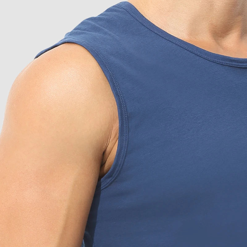 Men's pure cotton vest breathable slim youth sports foundation hurdle I loose summer thin halter undershirt