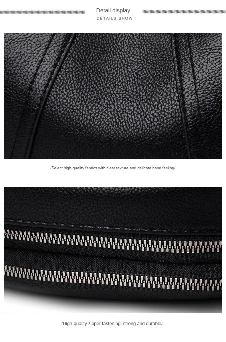 Solid Color Fashionable Rivet Zipper Women's Mobile Phone Bag Simple Soft Leather Shoulder Crossbody Small Square Bag Handbag