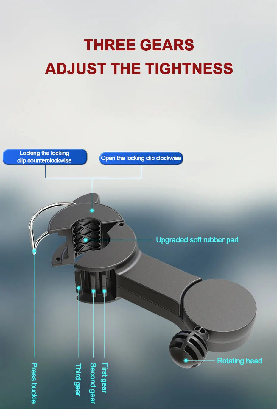 3-speed Car Seat Back Cooling Fan USB Charge Dual Head Fan 360 Degree Rotation Neck Cooler for Summer Car Accessories