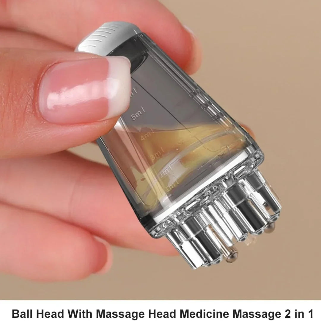 6ml Mini Head Massager Roller Ball Brush Scalp Applicator for Hair Growth Essential Oil Medicine Liquid Massage Comb