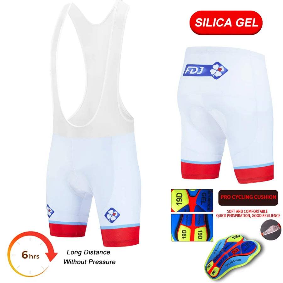 2026 FDJ Shockproof Summer Cycling Shorts 19D Gel Pad Cycling Short Pants Mountain Bike Shorts Cycling Clothing Bicycle Clothes