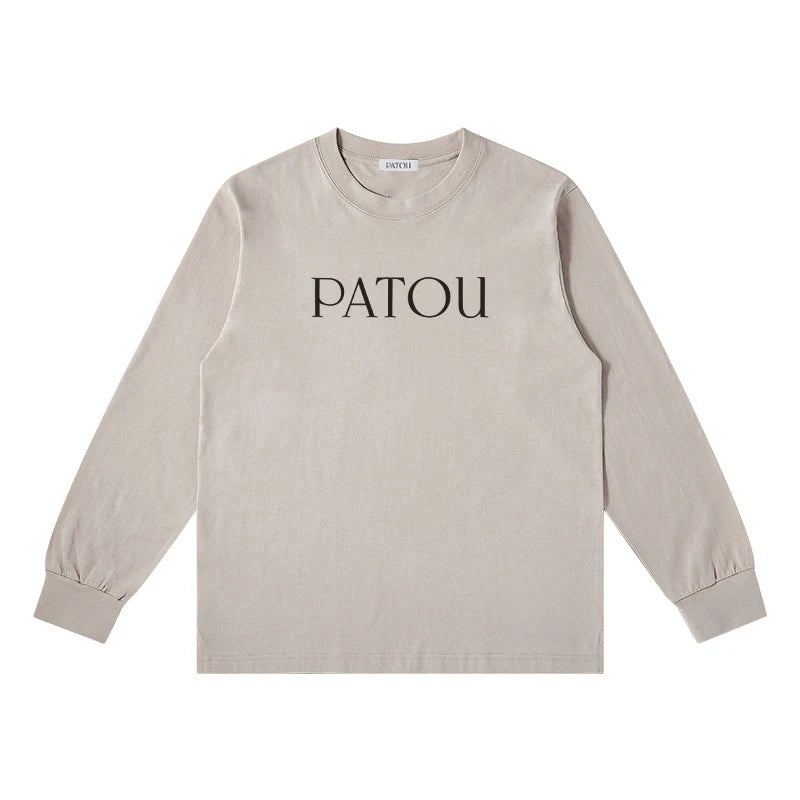 Exported to Japan Japan Style Luxury brand Cotton letter Printed Couple Tees Summer Harajuku Men/Women Loose Long sleeve Tees