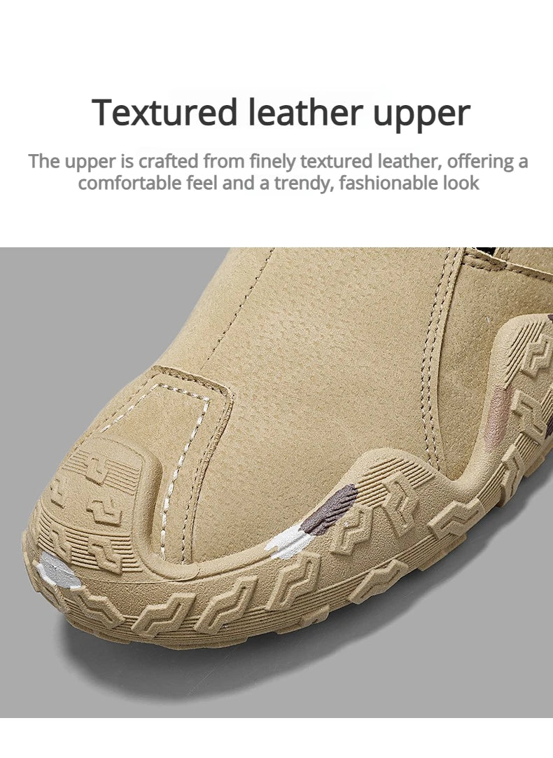Man Sneakers Designer Short Boots Fashion Leather Men Casual Shoes Comfortable Outdoor Lightweight Flats Anti Slip Walking Shoes