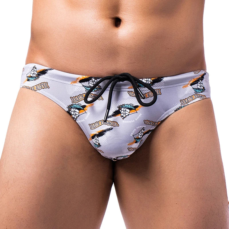 New Board Shorts Swimsuit Sexy Swimwear Men Briefs Swimming Trunks for Bathing Suit Men Beachwear