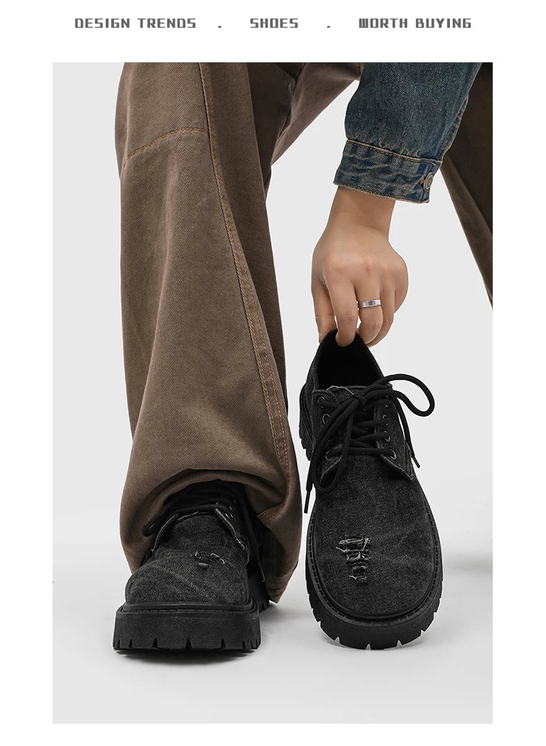 Men's shoes new four seasons versatile casual non-slip wear-resistant comfort outdoor shoes youth fashion thick sole tide shoes