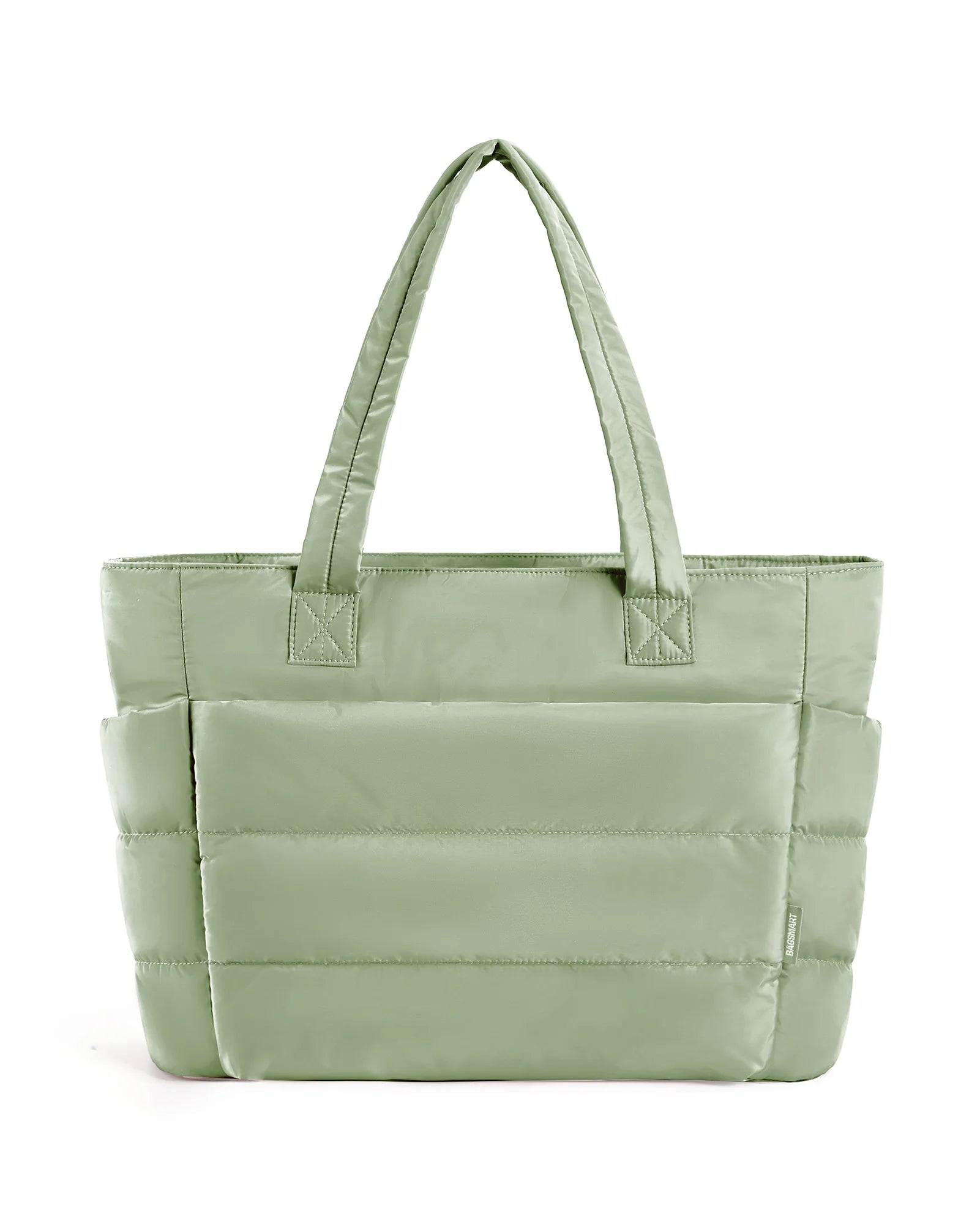 BAGSMART Padded Tote Bag Portable Woman Handbag Quilted Solid for Leisure Travel Large Capacity Mommy Diaper Bag