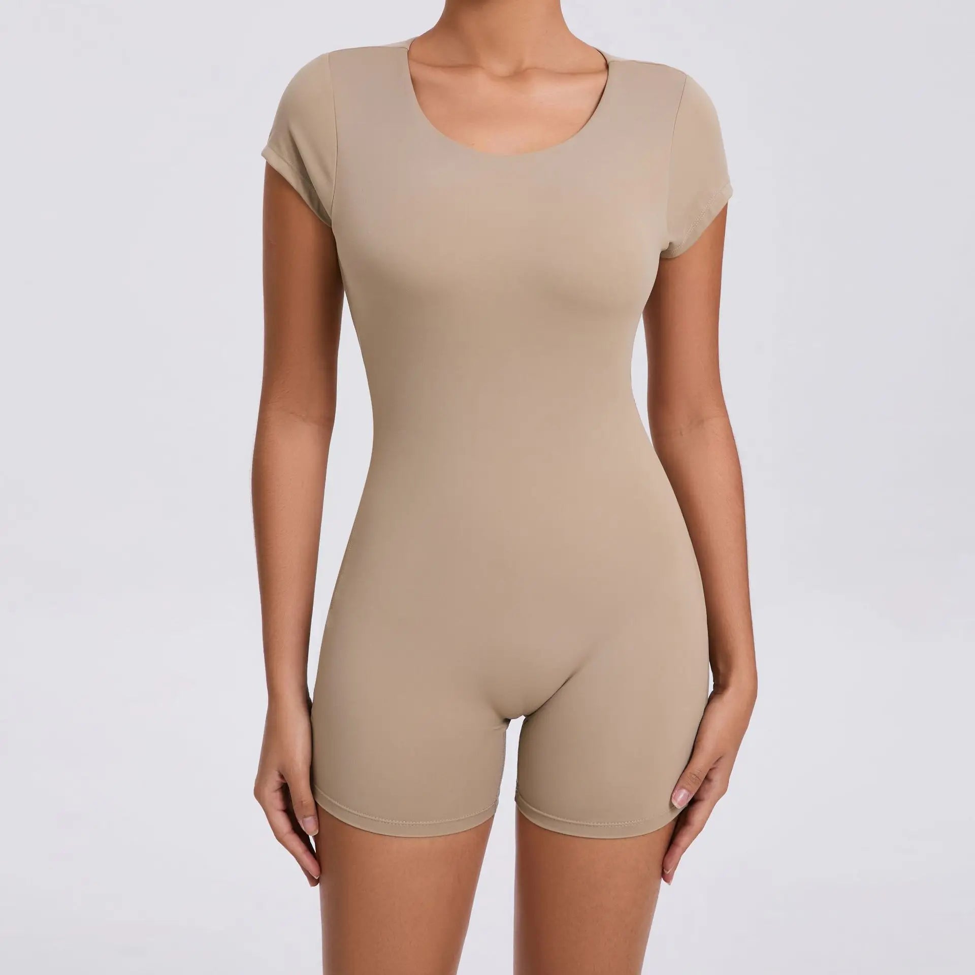 New Yoga shorts Jumpsuit OPEN BACK TEE BODYSUIT Tight Fitting Hip Lifting Exercise Fitness Clothing Breathable Cycling Jersey