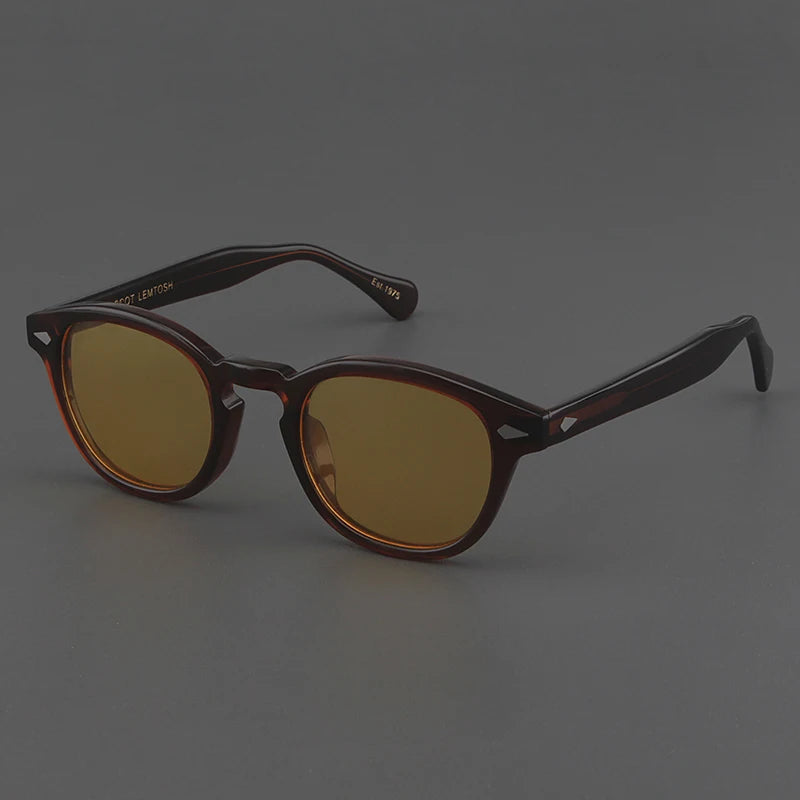 Johnny Depp Sunglasses Man Polarized Sun Glasses Luxury Brand Vintage Acetate Frame Blue Night Vision Goggles Woman