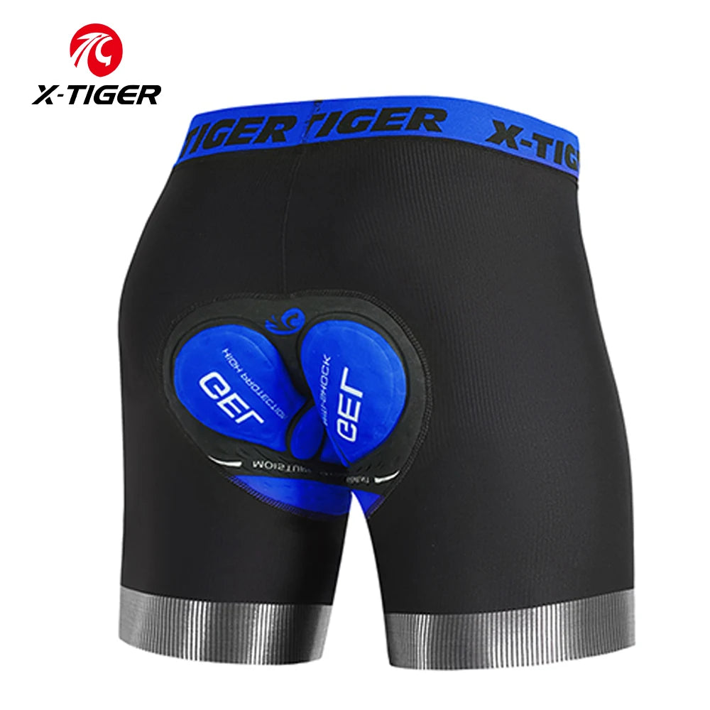 X-TIGER High Performance Breathable Cycling Underwear Men 5D Silicone Pad 3D Cutting Moisture Wicking Road Cycling Shorts