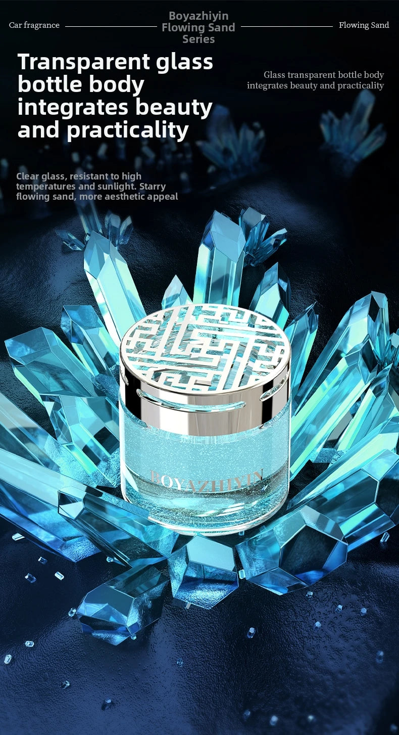 2026 New High-End Car Aromatherapy Air Freshener with Flowing Sand Solid Fragrance New Car Odor Eliminator & Freshener