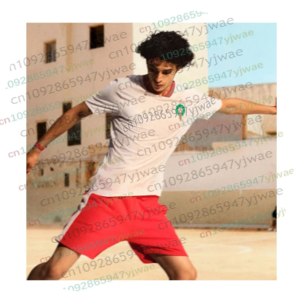 New Morocco Soccer Jersey Summer Women Men's Oversized Training Football Shirt Fans Version Breathable Sport Kid/Adult T-Shirt