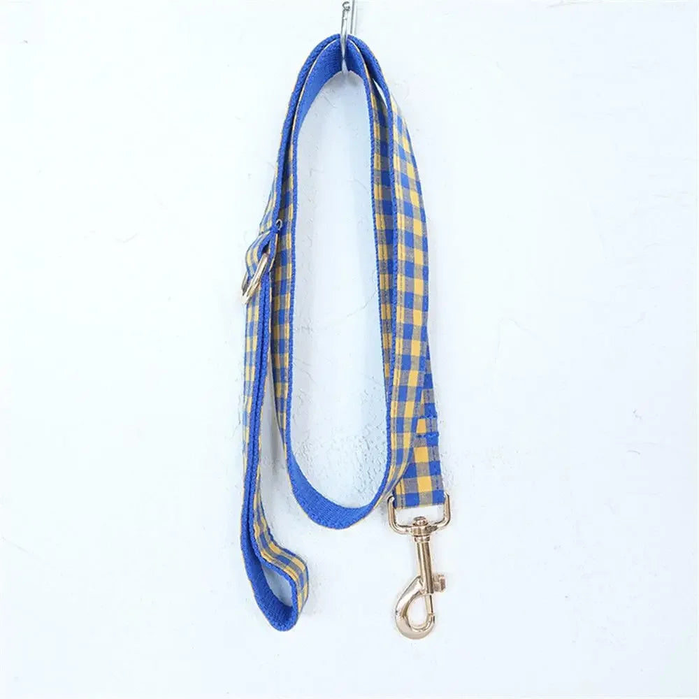 Personalized Pet Collar Customized Nameplate ID Tag Adjustable Blue Yellow Plai Cat Dog Collars Lead Leash