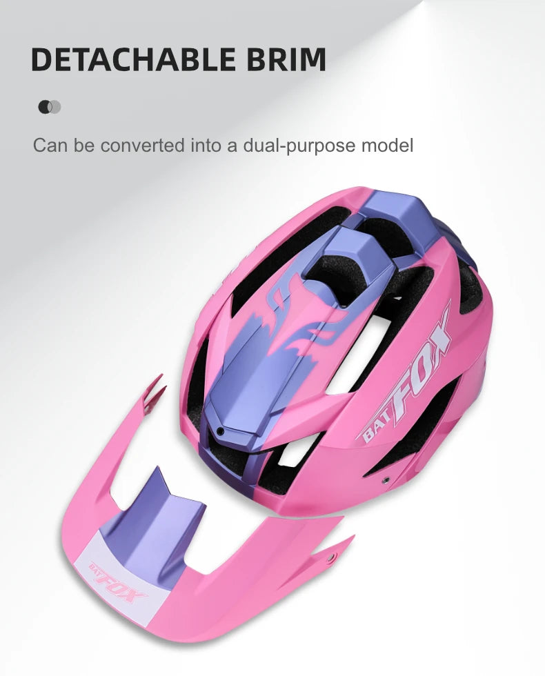 BATFOX 2025 New Mountain Bike Helmet Summer Colorful Cycling Helmet for Adults Youth Men and Women Speed Racing Bicycle Helmets