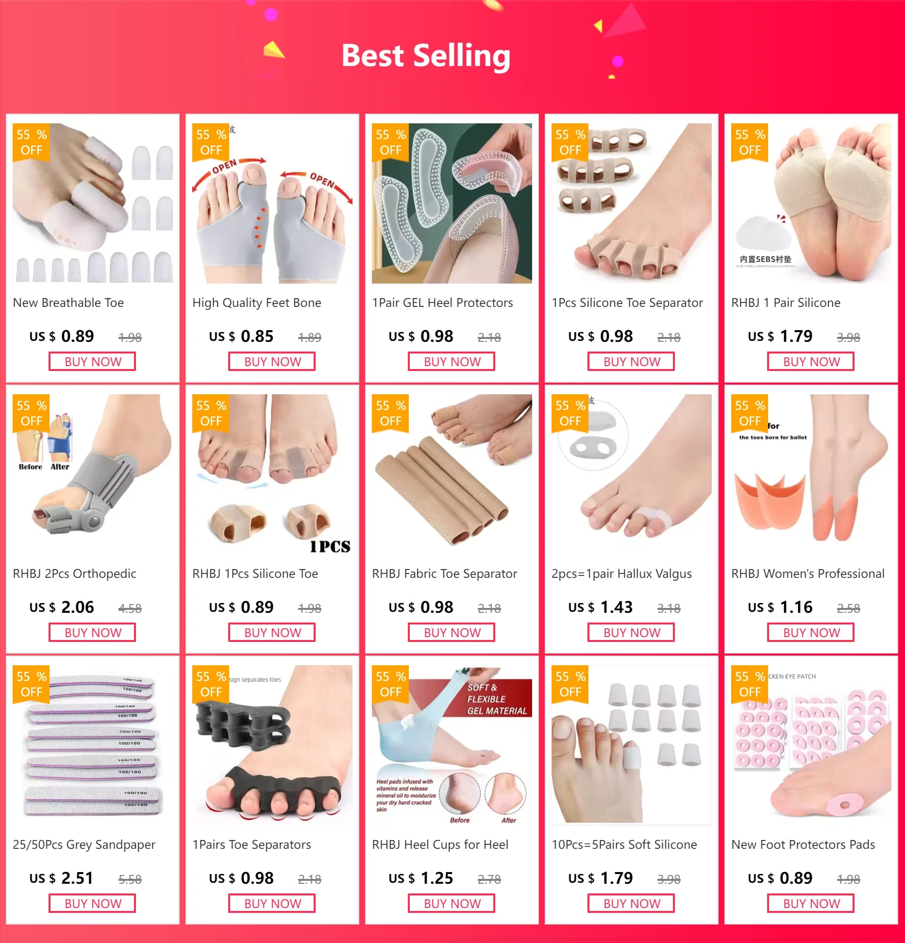 RHBJ 2Pcs=1Pair Elastic Knitted Gel Toe Cover Professional Ballet Pointe Dance Shoe Pads Forefoot Pad Toe Protector Toe Cover