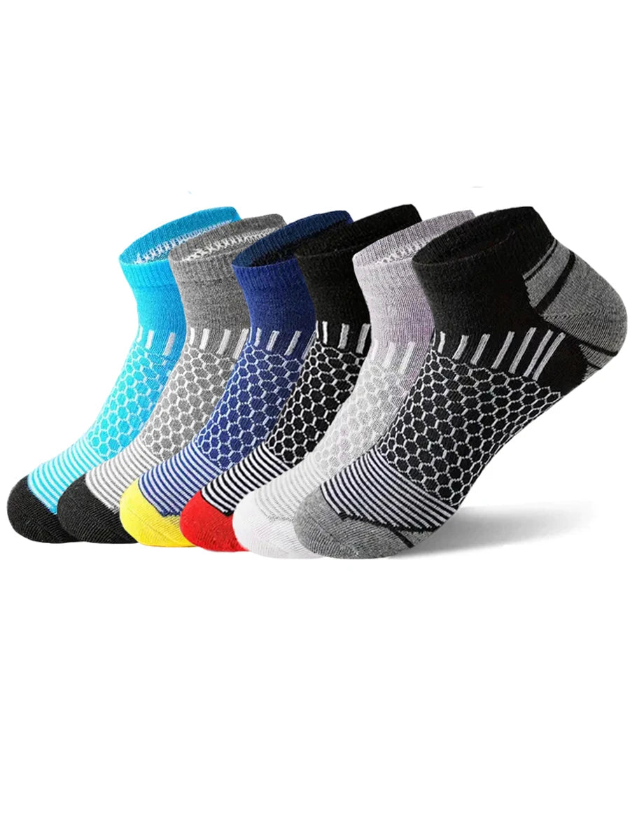 Men's Cushioned Low Cut Athletic Ankle Socks For Running Hiking Cycling Spring And Summer Autumn Sports Casual Sokken Men Gifts