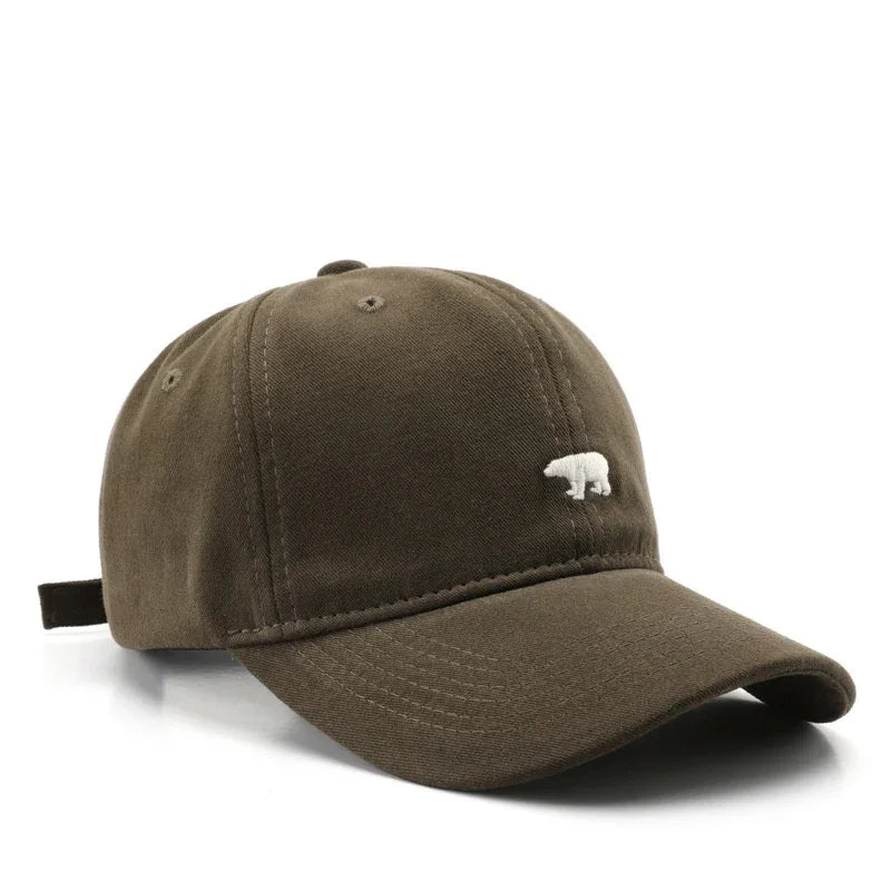 Spring Summer Baseball Cap for Women and Men Polar Bear Embroidery Hip Hop Snapback Caps Cotton Sun Hats Unisex Casual Visor Hat