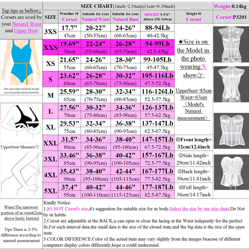 Women's Plastic Bones Support Mesh Strapless Soiree Convertible Corset Bustier Bra to Support and Carry Special Occasion Dresses