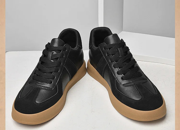 Man Vintage Elevator Shoes Height Increase Insole 8cm Taller Lift Sneakers Shoes Men Leisure Fashion Sports White Shoes
