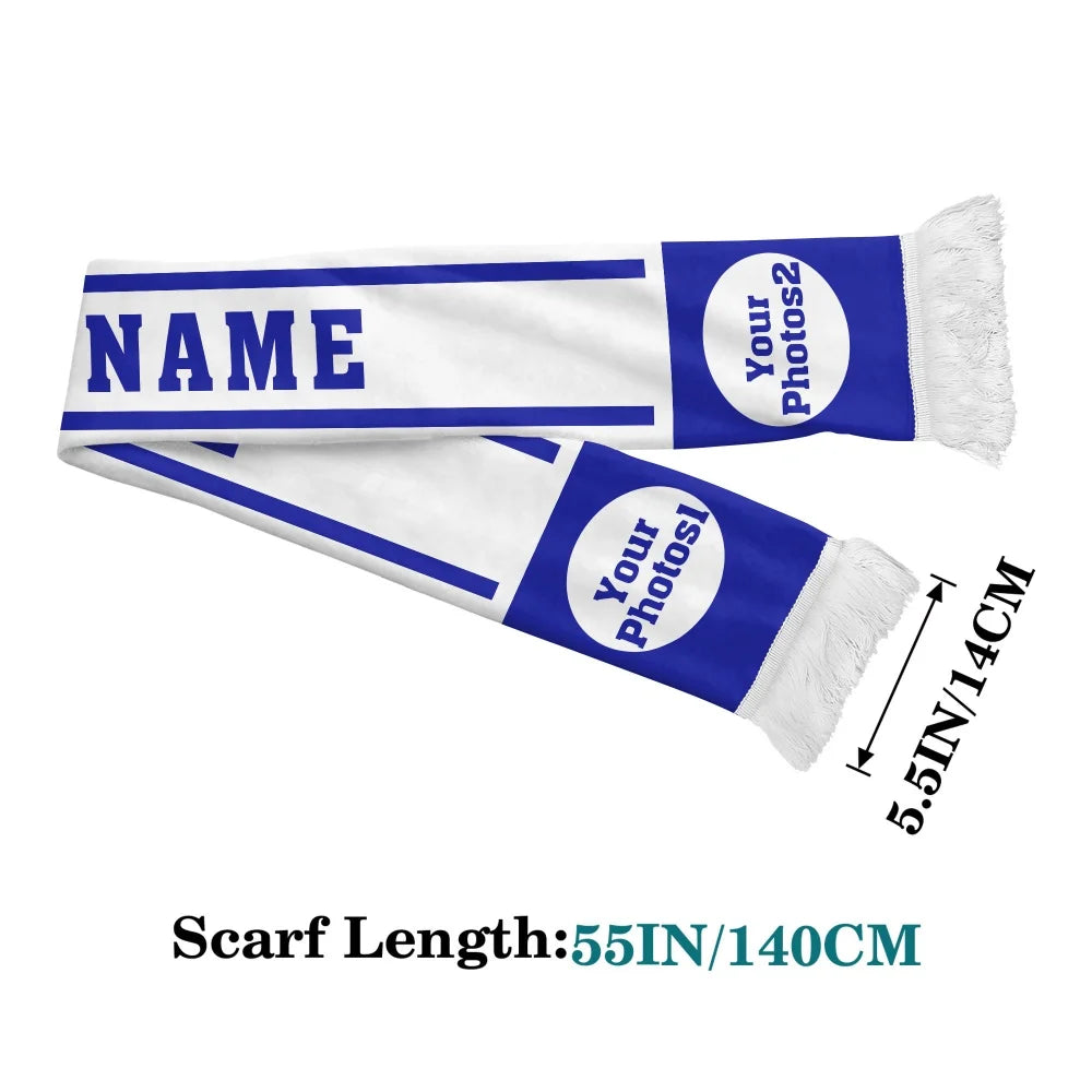 1pc Personalized Team Logo & Photo Scarf - Custom Name/Logo/Photo Sports Fan Gear Suitable for Football, Soccer,Basketball Games