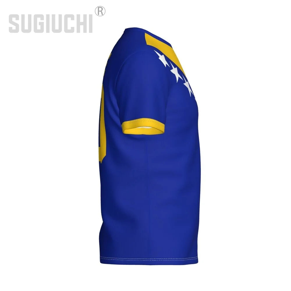 Custom Name Number Bosnia And Herzegovina Flag Emblem 3D T-shirts For Men Women Tees team Soccer Football Fans Gift