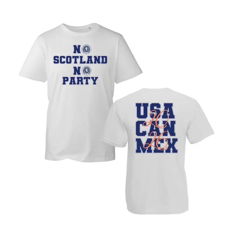 No Scotland No Party Unisex T Shirt Scotland Football Championship Trophy Soccer Fan Merch Game Day Casual Top