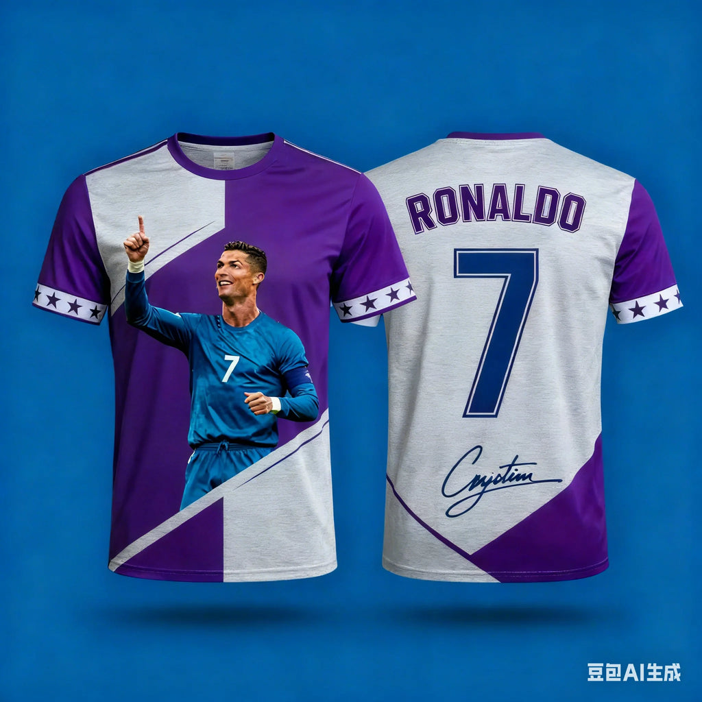 Ronaldo 7 ChatGPT AI Football Jersey Fan Edition Soccer Training Tops For Adults And Kids Summer Comfortable Casual Sportswear