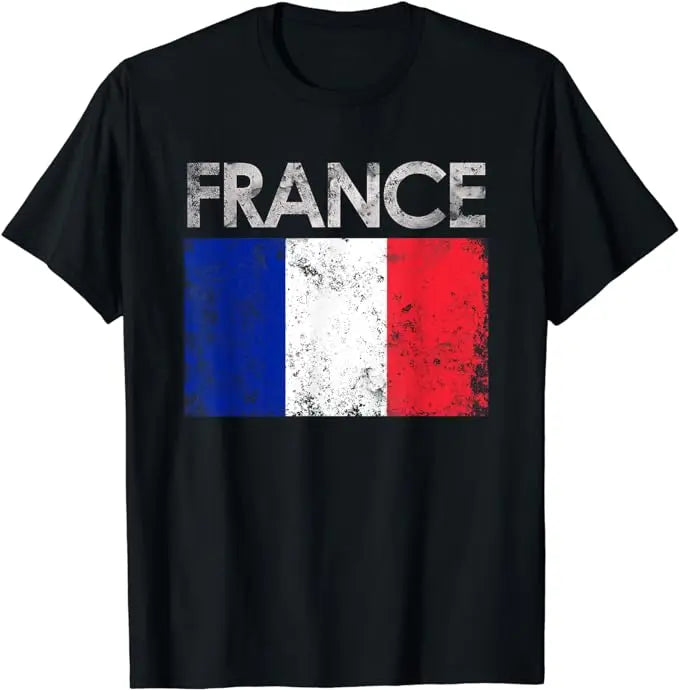 Soccer France Flag T-Shirt French Pride Tee France Football Two Stars Third Loading Clothes Frenchman Sport Foot Fan Team Jersey