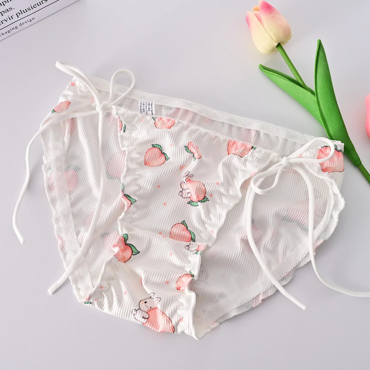 Japanese Lolita Girl Pure Cotton Underwear Cute Lace Up Summer Thin Style Pure Desire Triangle Underwear Sexy And Comfortable