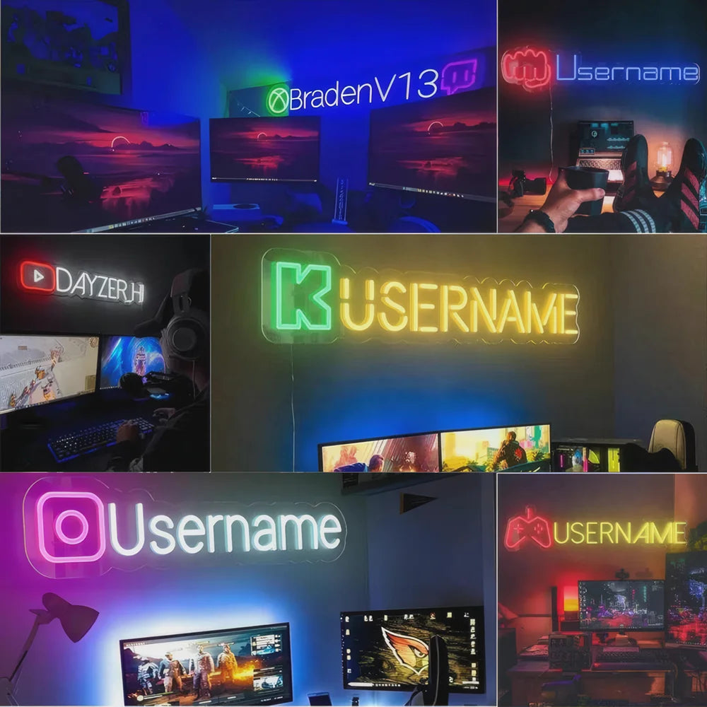 Custom Gamer Neon Sign Gamer Tag Sign Game Room Decor Gaming Wall Art Gaming Led Light Gift for Boyfriend Father Day Gift