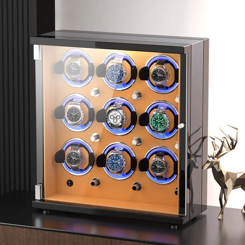 Silent Mechanism Movement Watch Winding Device Household Automatic Rotator Watches Winder Men Mechanical Wrist Watch Storage Box