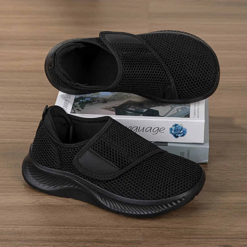 Wide Toe Box Walking Shoes Elderly Men Women Comfort Diabetic Shoes Swollen Foot Orthopedic Sneakers Thumb Eversion Pain Relif