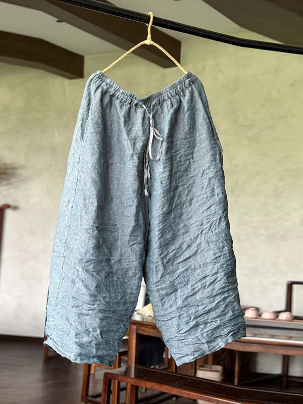 Summer 2026 Harem Pants Women  High Waist Korean Fashion Pantalon Loose Elastic Drap Plus Size Mop Lazy Casual Wide-leg Pants