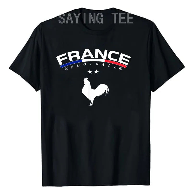 Soccer France Flag T-Shirt French Pride Tee France Football Two Stars Third Loading Clothes Frenchman Sport Foot Fan Team Jersey