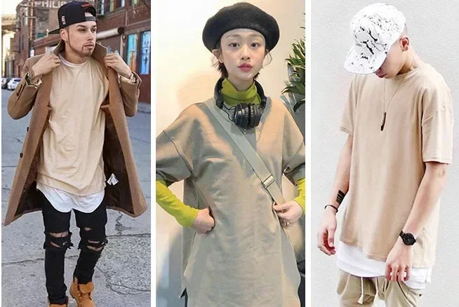 2026 MRMT High Street Arc Hem Mens T Shirt High Quality Cotton Men T-Shirt Lengthened Over Size Man Tops Tees For Male Tshirt