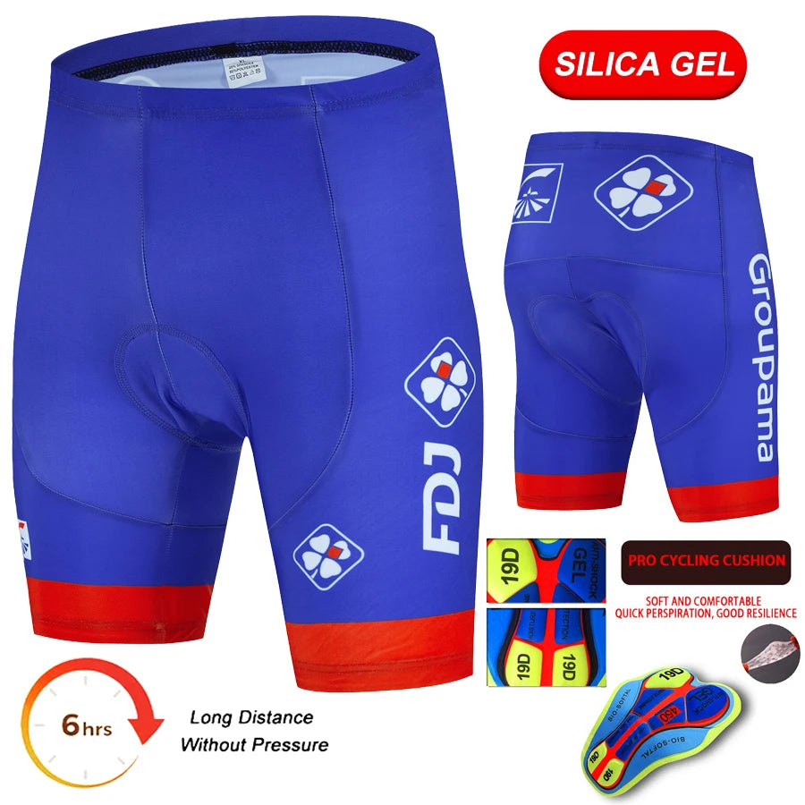 2026 FDJ Shockproof Summer Cycling Shorts 19D Gel Pad Cycling Short Pants Mountain Bike Shorts Cycling Clothing Bicycle Clothes