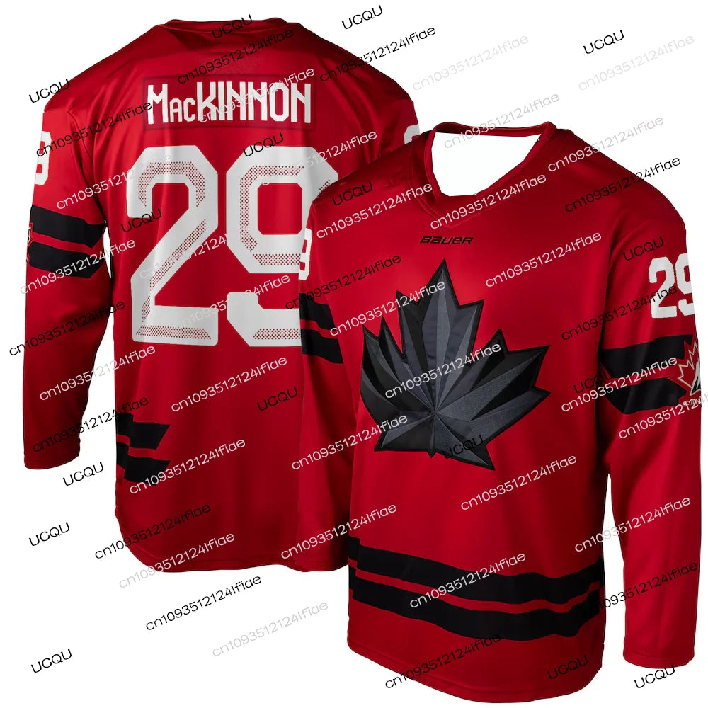 2026 Canada Ice Hockey New Jersey, McDavid Fan Special Edition Ice Hockey Jersey Set Men's Long-Sleeve Athletic Jersey