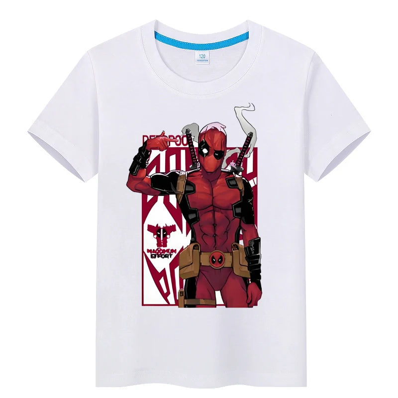 Kid's Iron Man Spider Man Retro T-shirt Printed Casual Harajuku Aesthetics Neutral Theme Superhero Fan Artwork Clothing