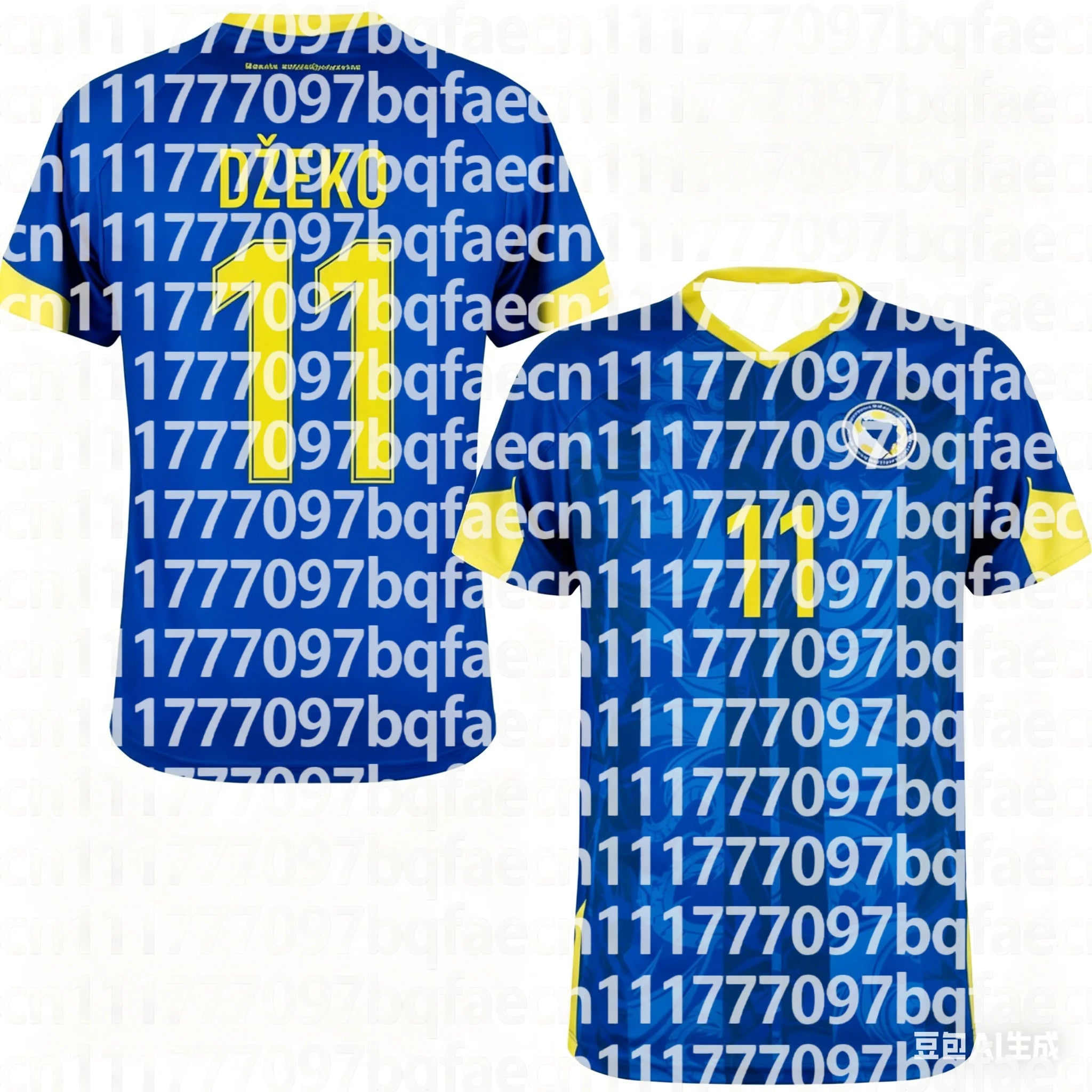 2026 New Summer Kids Bosnia and Herzegovina Home Soccer Jersey Football Style DZEKO #11 Printed T-Shirt FamilyMatching