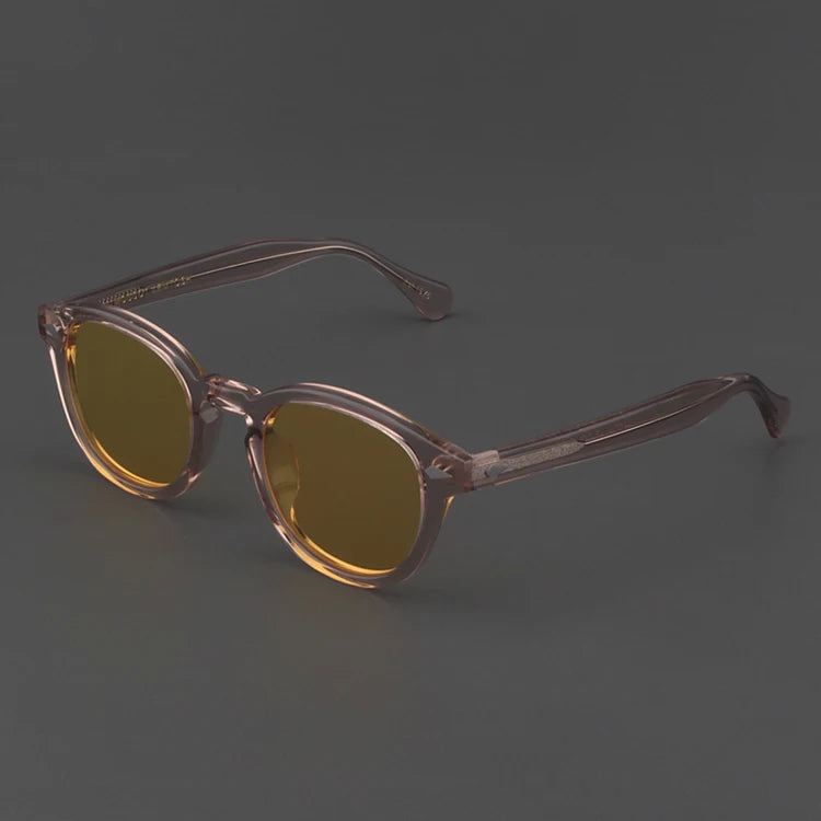 Johnny Depp Sunglasses Man Polarized Sun Glasses Luxury Brand Vintage Acetate Frame Blue Night Vision Goggles Woman